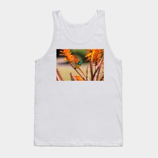Collared Sunbird with Orange Flowers, South Africa Tank Top